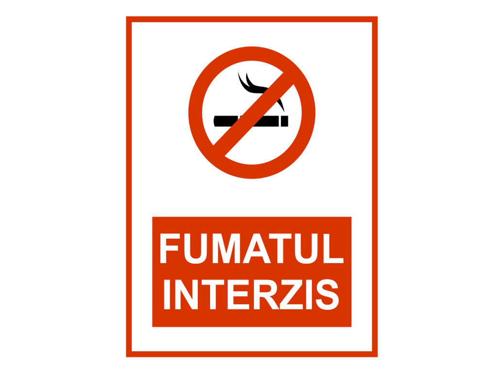 Sticker Fumatul Interzis 15x23 Cm