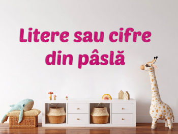 Litere sau cifre personalizate din fetru (până la 4 litere/cifre), pâslă colorată, 13 culori disponibile, grosime de 3 mm