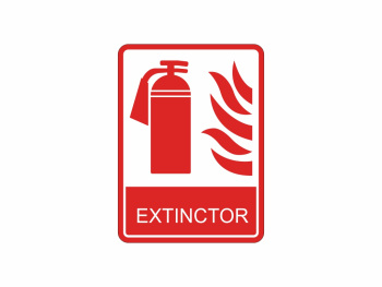 Sticker Avertizare „Extinctor” – Siguranță și Vizibilitate în Situații de Urgență